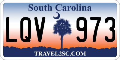 SC license plate LQV973