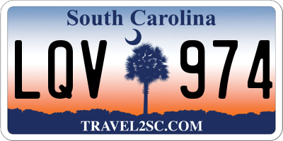 SC license plate LQV974