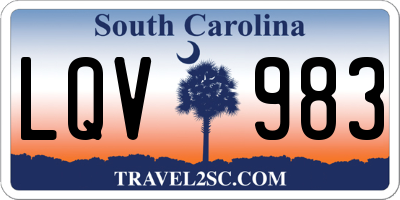 SC license plate LQV983