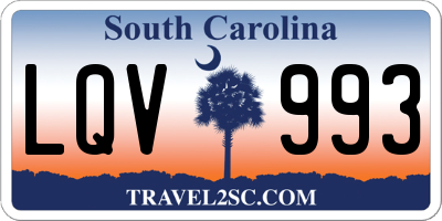 SC license plate LQV993