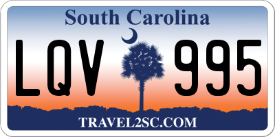 SC license plate LQV995