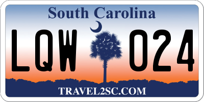 SC license plate LQW024