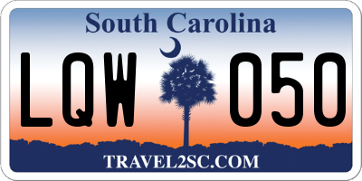 SC license plate LQW050