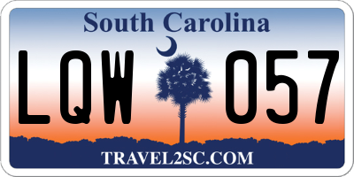 SC license plate LQW057