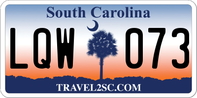 SC license plate LQW073