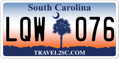SC license plate LQW076