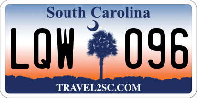 SC license plate LQW096
