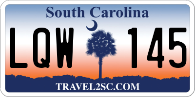 SC license plate LQW145