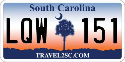SC license plate LQW151