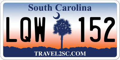 SC license plate LQW152