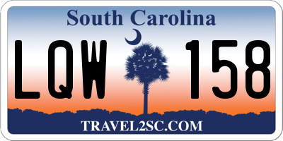SC license plate LQW158