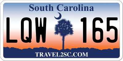 SC license plate LQW165