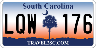 SC license plate LQW176