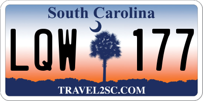 SC license plate LQW177
