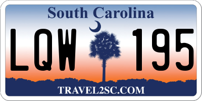 SC license plate LQW195