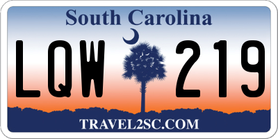 SC license plate LQW219