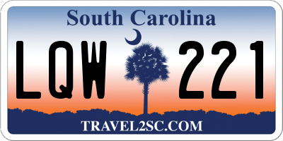SC license plate LQW221