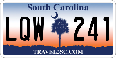 SC license plate LQW241