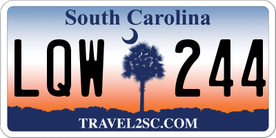 SC license plate LQW244