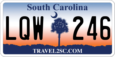 SC license plate LQW246
