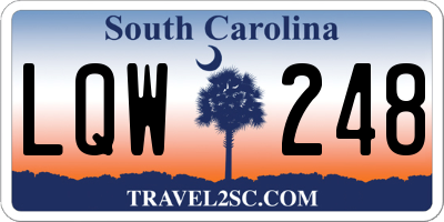 SC license plate LQW248