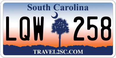 SC license plate LQW258
