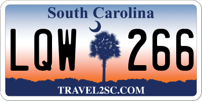 SC license plate LQW266