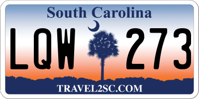 SC license plate LQW273