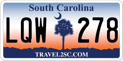 SC license plate LQW278