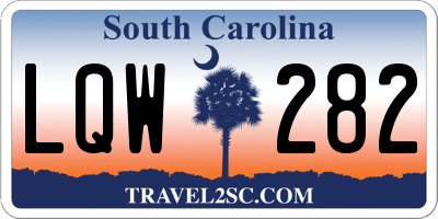 SC license plate LQW282