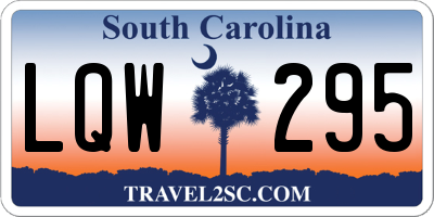 SC license plate LQW295