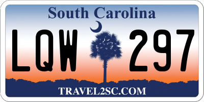 SC license plate LQW297