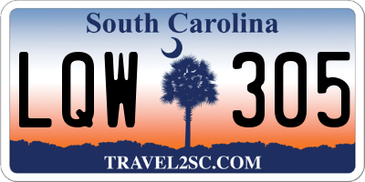 SC license plate LQW305