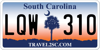 SC license plate LQW310