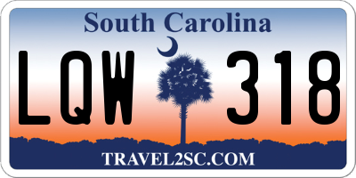 SC license plate LQW318