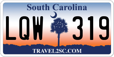 SC license plate LQW319