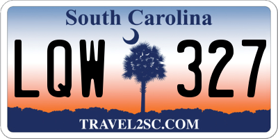SC license plate LQW327