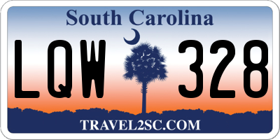 SC license plate LQW328