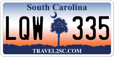 SC license plate LQW335