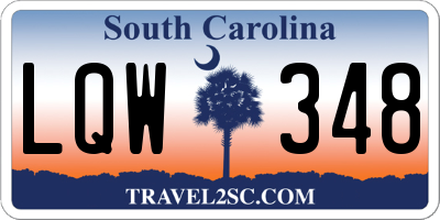 SC license plate LQW348