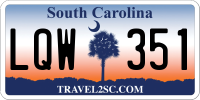 SC license plate LQW351