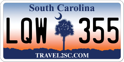 SC license plate LQW355