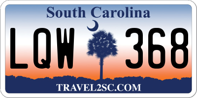 SC license plate LQW368