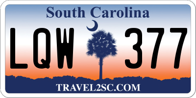SC license plate LQW377