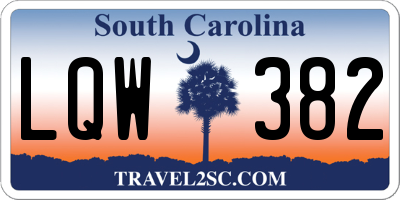 SC license plate LQW382