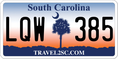 SC license plate LQW385