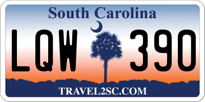 SC license plate LQW390