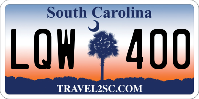 SC license plate LQW400