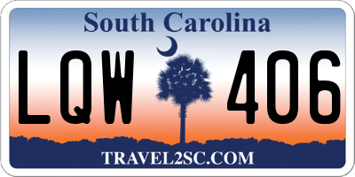 SC license plate LQW406