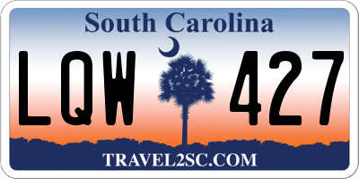 SC license plate LQW427